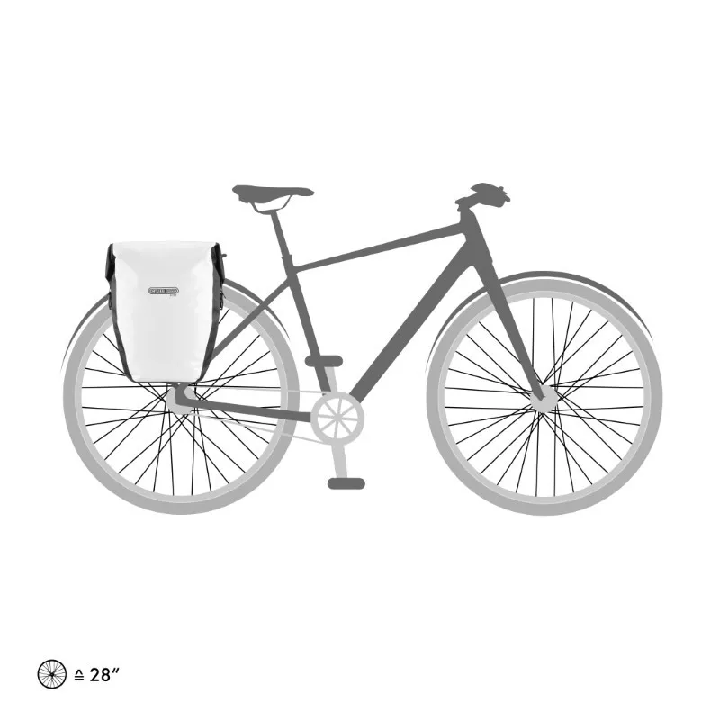 Ortlieb Back-Roller City 20L Pannier Bags - White/Black-1